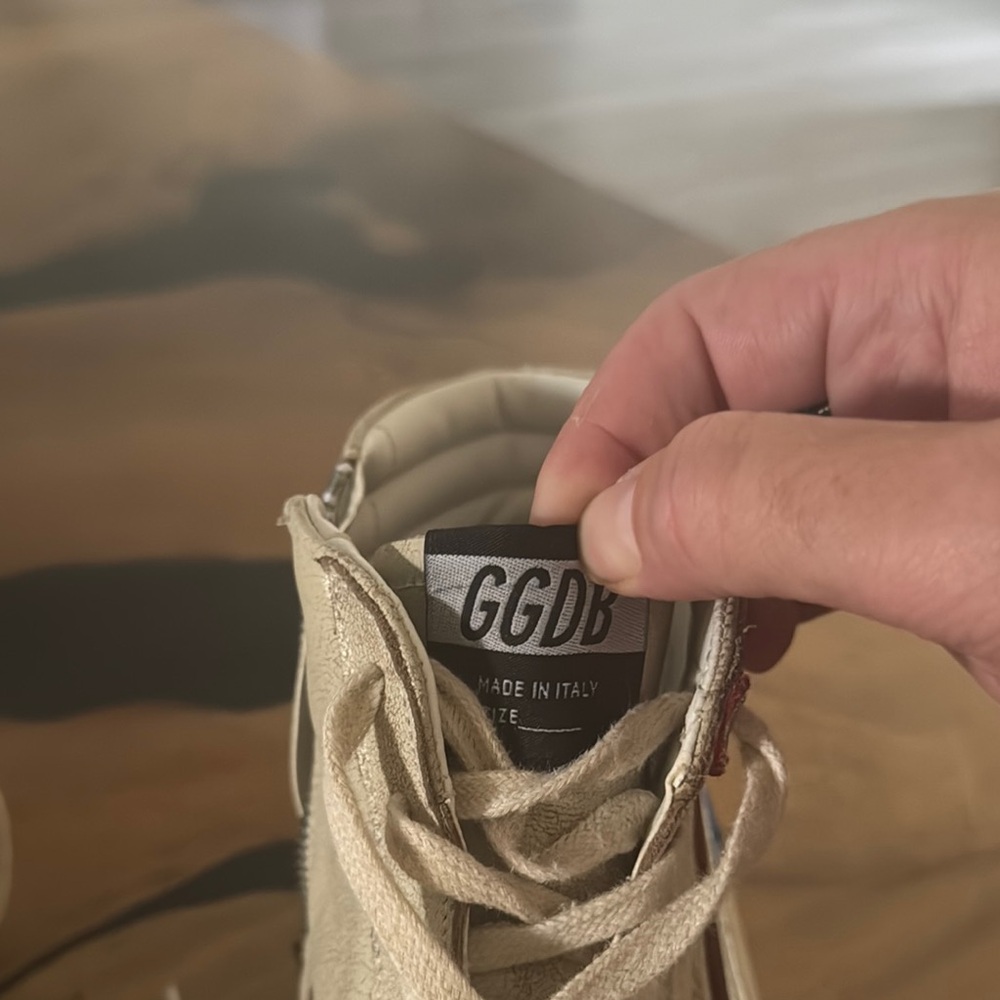 Golden Goose High-Top Sneakers with Blue Star - Picture 5 of 6